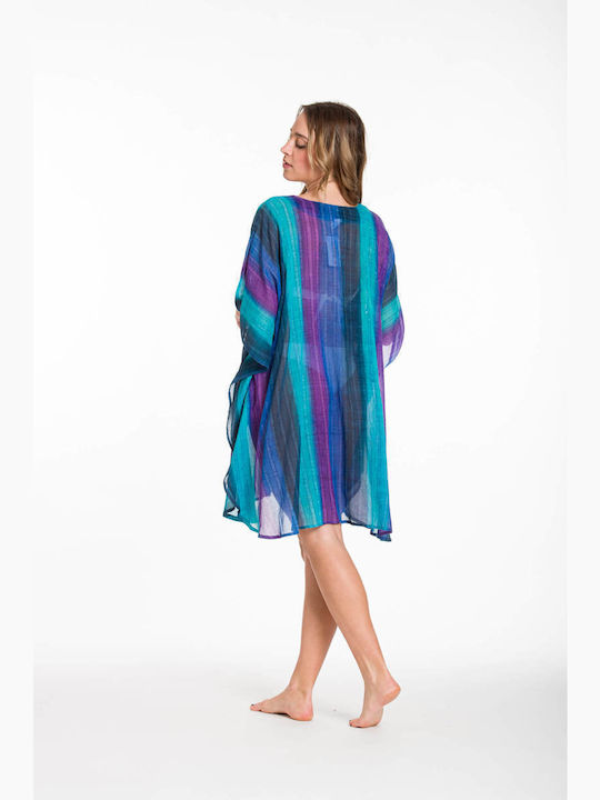 Rima Beachwear Γυναικείο Καφτάνι Παραλίας Μπλε
