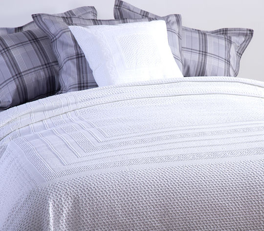 Nef-Nef Homeware Decorative Pillow Case Bernard made of 100% Cotton White 50x50cm