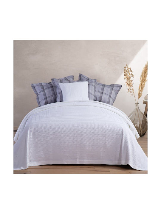 Nef-Nef Homeware Διακοσμητική Μαξιλαροθήκη Bernard από 100% Βαμβάκι Λευκή 50x50εκ.