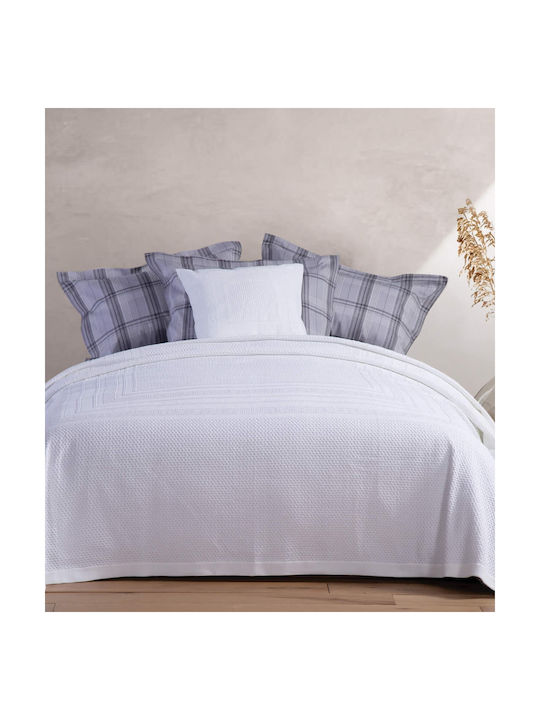 Nef-Nef Homeware Διακοσμητική Μαξιλαροθήκη Bernard από 100% Βαμβάκι Λευκή 50x50εκ.