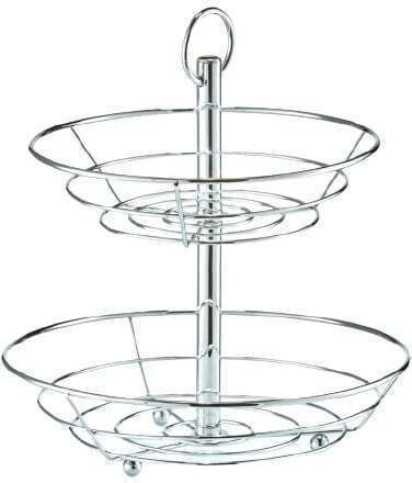 Zeller Φρουτιέρα Inox Γκρι 26x29x35εκ.