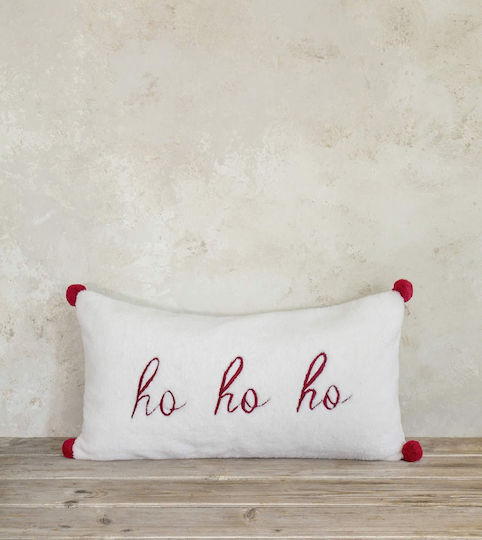Nima Perna De Canapea Ho Ho Ho Din 100% Bumbac Alb Roșu 30x60cm