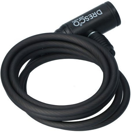Dresco mit Schlüssel Schwarz 150cm Ø6mm