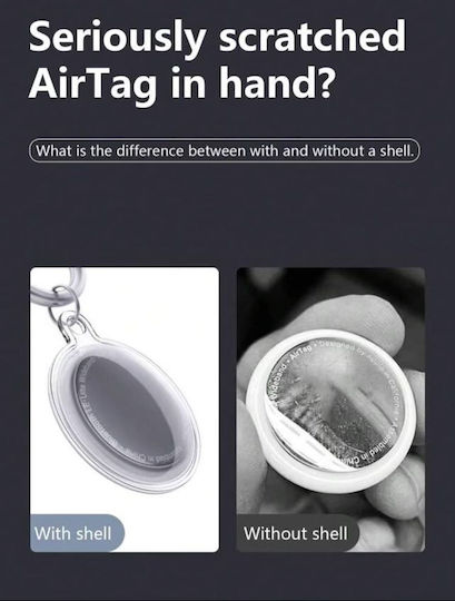 Keychain Case Silicone for AirTag in Transparent color