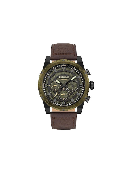 Timberland Watch Battery with Brown Leather Strap