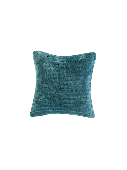 Kentia Διακοσμητική Μαξιλαροθήκη Harlow Fleece 07 Petrol 45x45εκ.