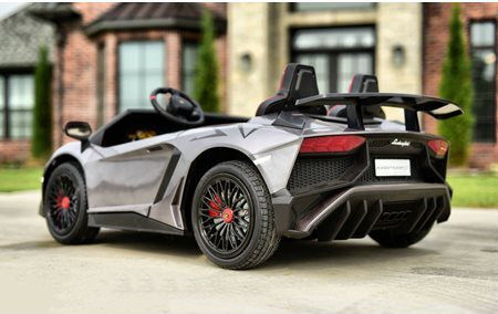 Lamborghini Aventador Sv Două Locuri cu Telecomandă Licențiat 24 Volt Gri