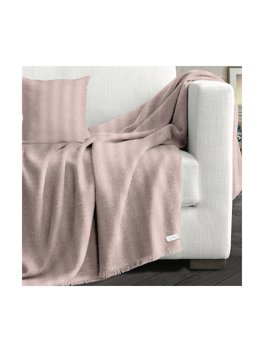 Makis Tselios Home Decorative Pillow Case Fresh Made of 100% Cotton 2 Pink 40x40cm