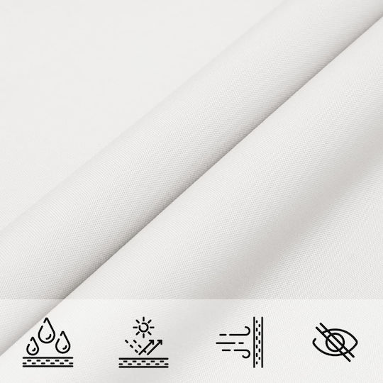 vidaXL Triangle Shade Sail White with PU Coating 5x7m