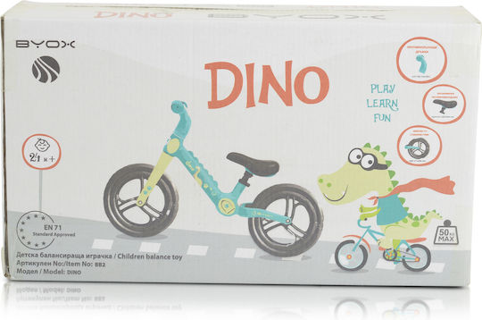 Byox Kids Balance Bike Dino Green