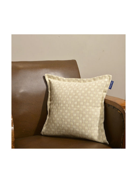 Nautica Decorative Pillow Case from 100% Cotton Ecru 43x43cm