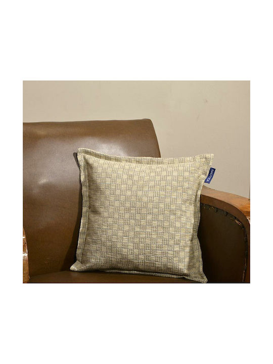Nautica Decorative Pillow Case from 100% Cotton Beige 43x43cm