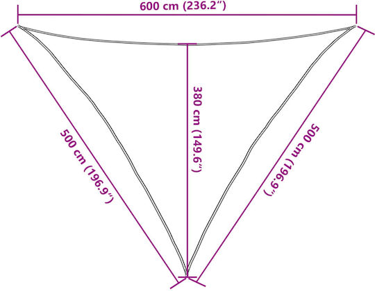 vidaXL Πανί Σκίασης Γκρι με Επίστρωση PU 5x6m