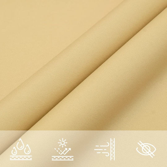 vidaXL Triangle Shade Sail Beige with PU Coating 4x5.8x5.8m