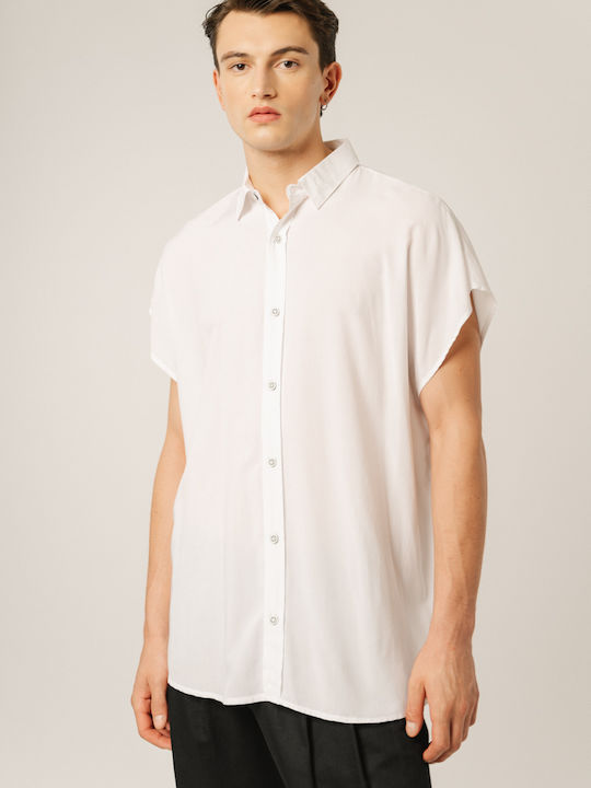 Edward Jeans Men's Shirt Short Sleeve White