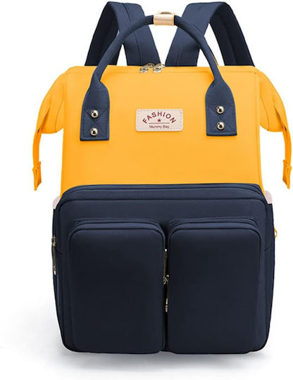 Quasar Wickeltasche Krankenhaus Rucksack Yellow-Navy 37x27x16cm.