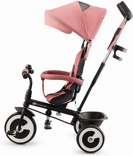 Kinderkraft Aston New Convertible with Parental Handle for 9 Months Rose Pink