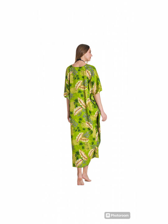 Rima Beachwear Women's Caftan Beachwear Light Green