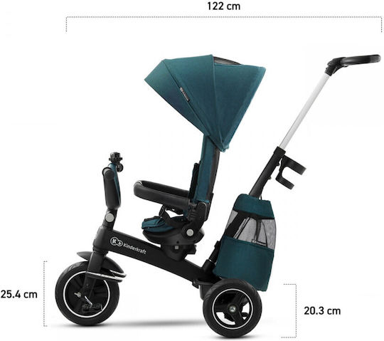 Kinderkraft Easytwist Μετατρεπόμενο με Χειρολαβή Γονέα 5 σε 1 για 3+ Ετών Πράσινο