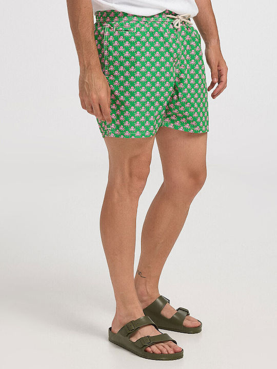 Herren Badebekleidung Shorts Grün mit Mustern