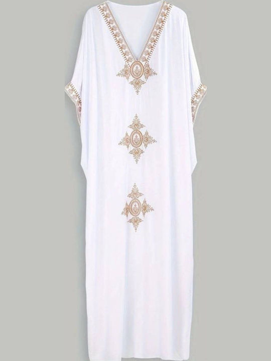 Chicret Damen Kaftan Für Strand Weiß