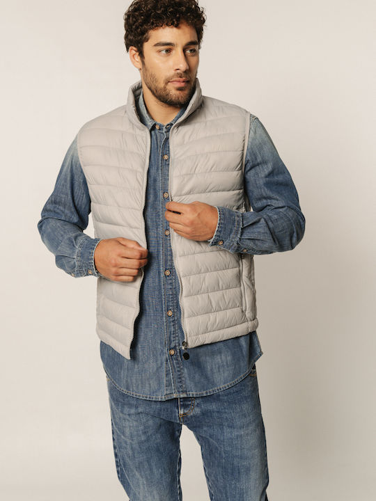 Edward Jeans Ärmellos Herren Jacke Puffer Gray