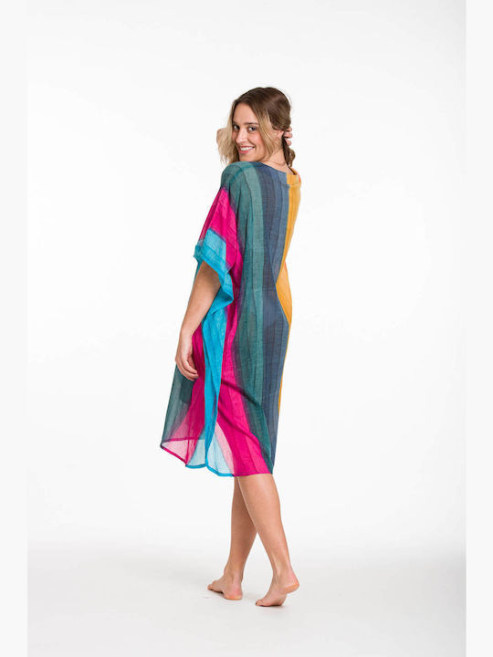 Rima Beachwear Γυναικείο Καφτάνι Παραλίας Πολύχρωμο