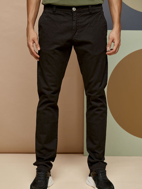 Edward Jeans Pantaloni pentru bărbați Chino Negru