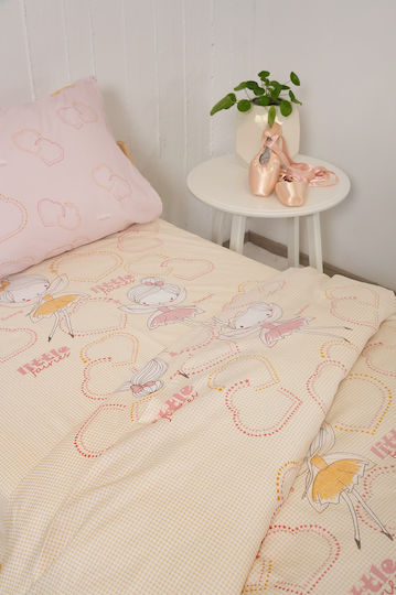 Biokarpet Naf Naf Fairies 353 Cream Pink Σετ Σεντόνια-σετ Σεντόνια