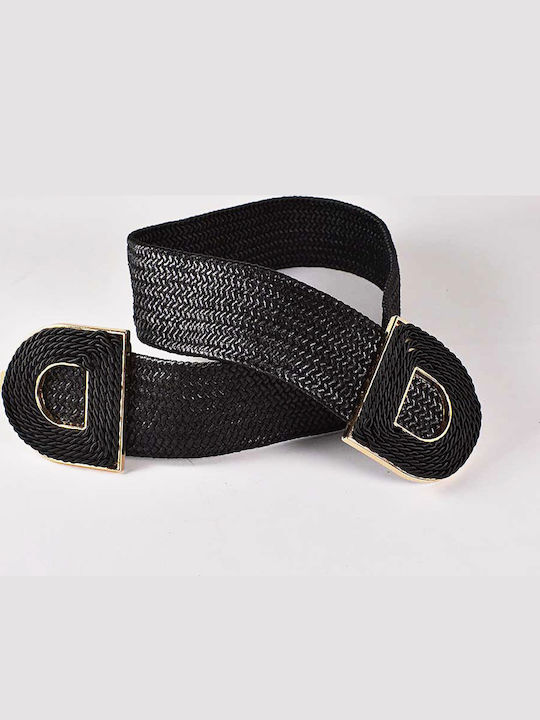 Elastic Women's Belt Black