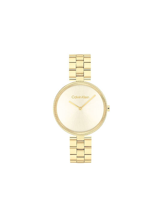 Calvin Klein Uhr mit Gold Metallarmband