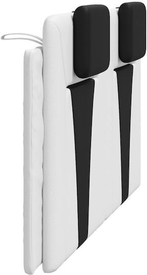 vidaXL LED Leatherette Headboard Cushion White and Black
