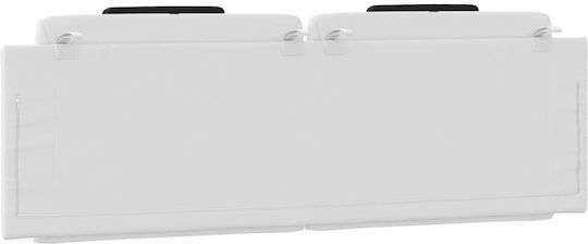 vidaXL LED Leatherette Headboard Cushion White and Black