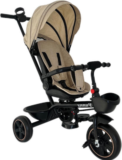 Funny Foldable and Convertible for 1.5+ Years Beige Kids Tricycles