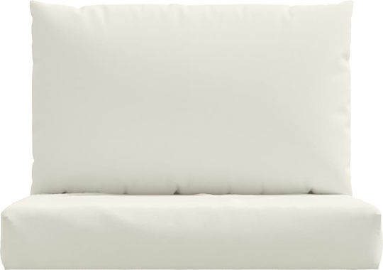 vidaXL Pallete Bench Cushion with Backrest Beige 2 Pieces 60x60cm