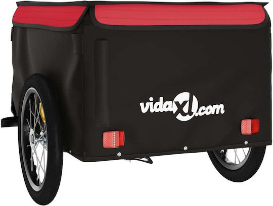 Vidaxl Anhänger Fahrradzubehör Schwarz Rot 45 Kilo Eisen