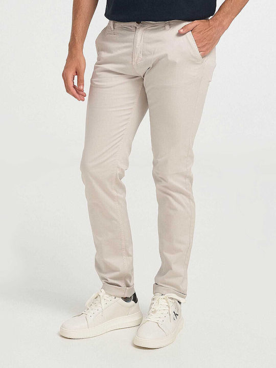 Men's Trousers Elastic Ecru