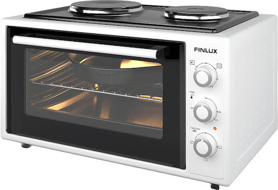 Finlux Електрическа печка 45лт с 2 горелки Бял
