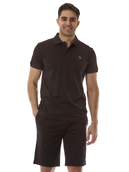 Malibu Herren Kurzarmshirt Polo Black