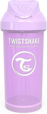 Twistshake Baby & Kleinkind Becher Straw Cup aus Kunststoff Lila 1Stück 360ml für 6m+m+