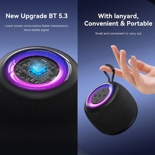 Usams YX14YX01 Ηχείο Bluetooth 10W με Ραδιόφωνο και Διάρκεια Μπαταρίας έως 2.5 ώρες Μαύρο