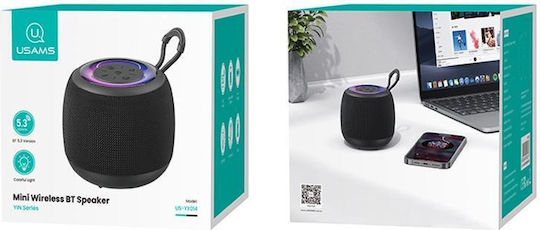 Usams YX14YX01 Ηχείο Bluetooth 10W με Ραδιόφωνο και Διάρκεια Μπαταρίας έως 2.5 ώρες Μαύρο