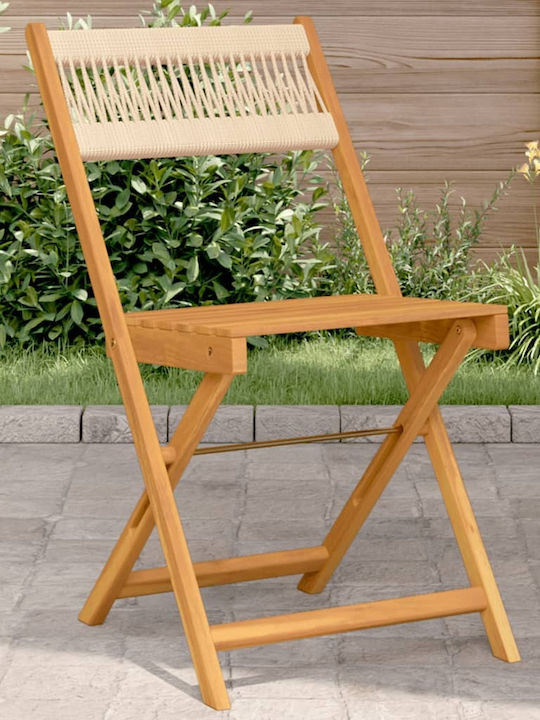 Outdoor Chair Wooden Black 2pcs 38x32.5x80cm