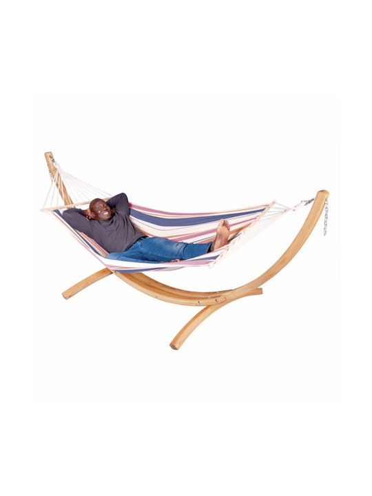 Showood Single Hammock with Stand Multicolour 300x140cm