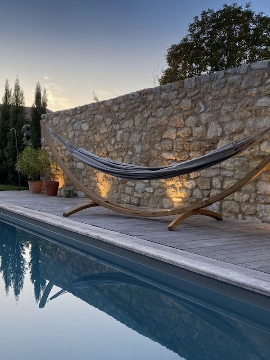 Showood Αιώρα Διπλή Υφασμάτινη Γκρι 350x160εκ.