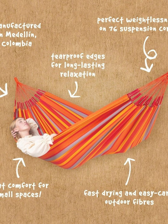 Showood King Size Hammock Orange 400x180cm