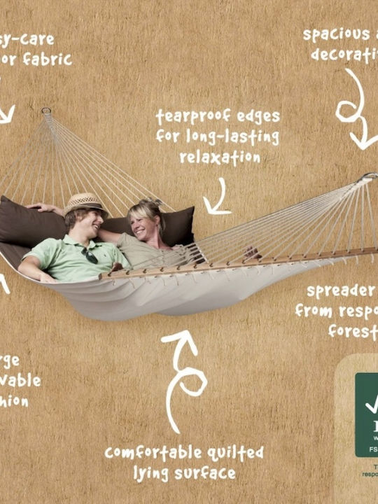 Showood King Size Hammock Brown 400x140cm