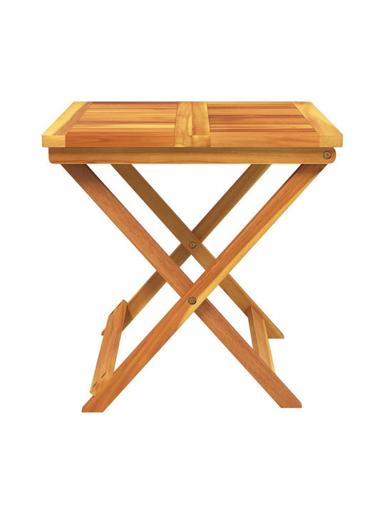 Sitting Room Outdoor Foldable Wood Table Natural 50x50x50cm