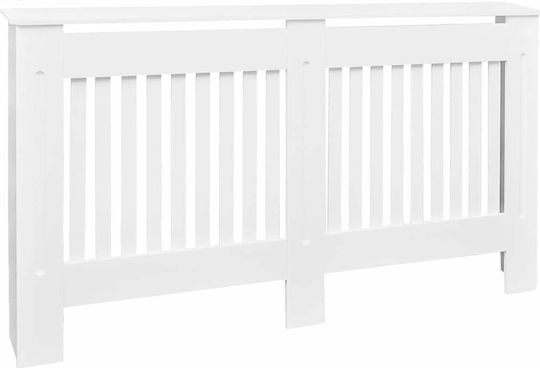 vidaXL Husă Pentru Radiator Din MDF Alb 152x19x81cm