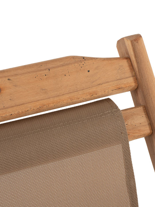 Deckchair Limnos Wooden Natural Mocha 55.5x97x82cm